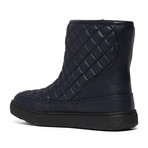 Quilted Leather Boot // Navy (IT: 36)