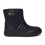 Quilted Leather Boot // Navy (IT: 37)