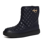 Quilted Leather Boot // Navy (IT: 38)