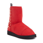Suede Ankle Boot // Red (IT: 36)