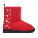 Suede Ankle Boot // Red (IT: 40)