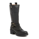 Leather Chunky Heel Boot // Black (IT: 39)