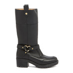Leather Chunky Heel Boot // Black (IT: 37)