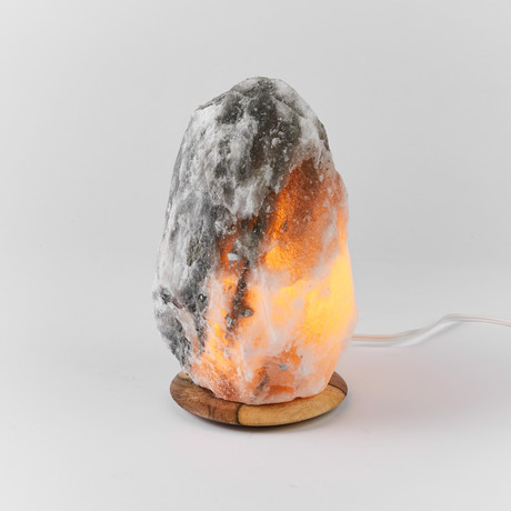 Gray Himalayan Salt Lamp Natural Cut // Large