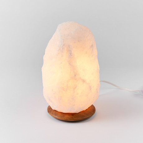 White Himalayan Salt Lamp Natural Cut // Large