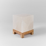 White Himalayan Salt Lamp Crystal Cube