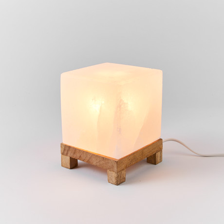 White Himalayan Salt Lamp Crystal Cube