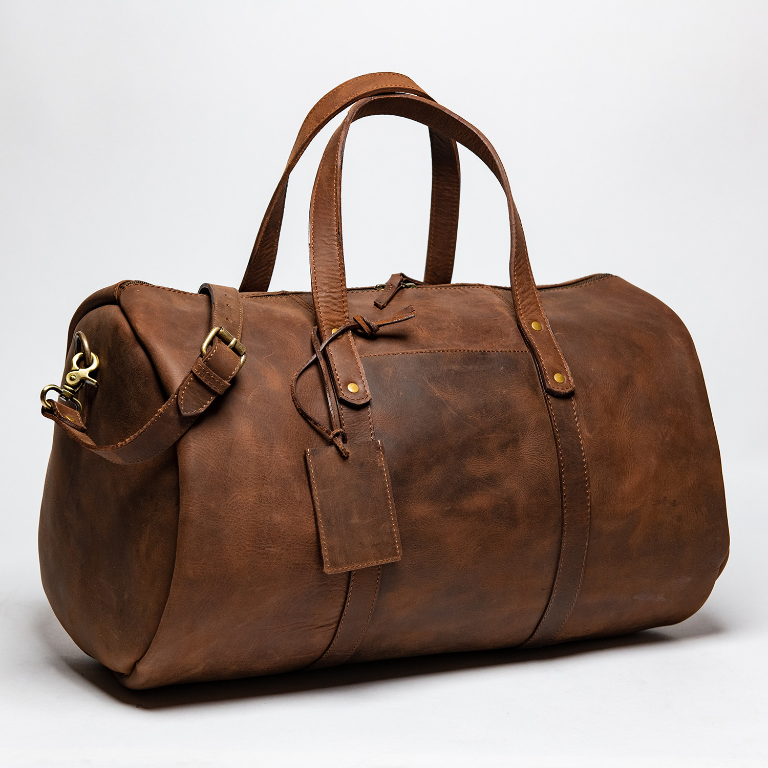 Download Leather Gym Bag 20" // Distressed Brown - HIDES Canada ...