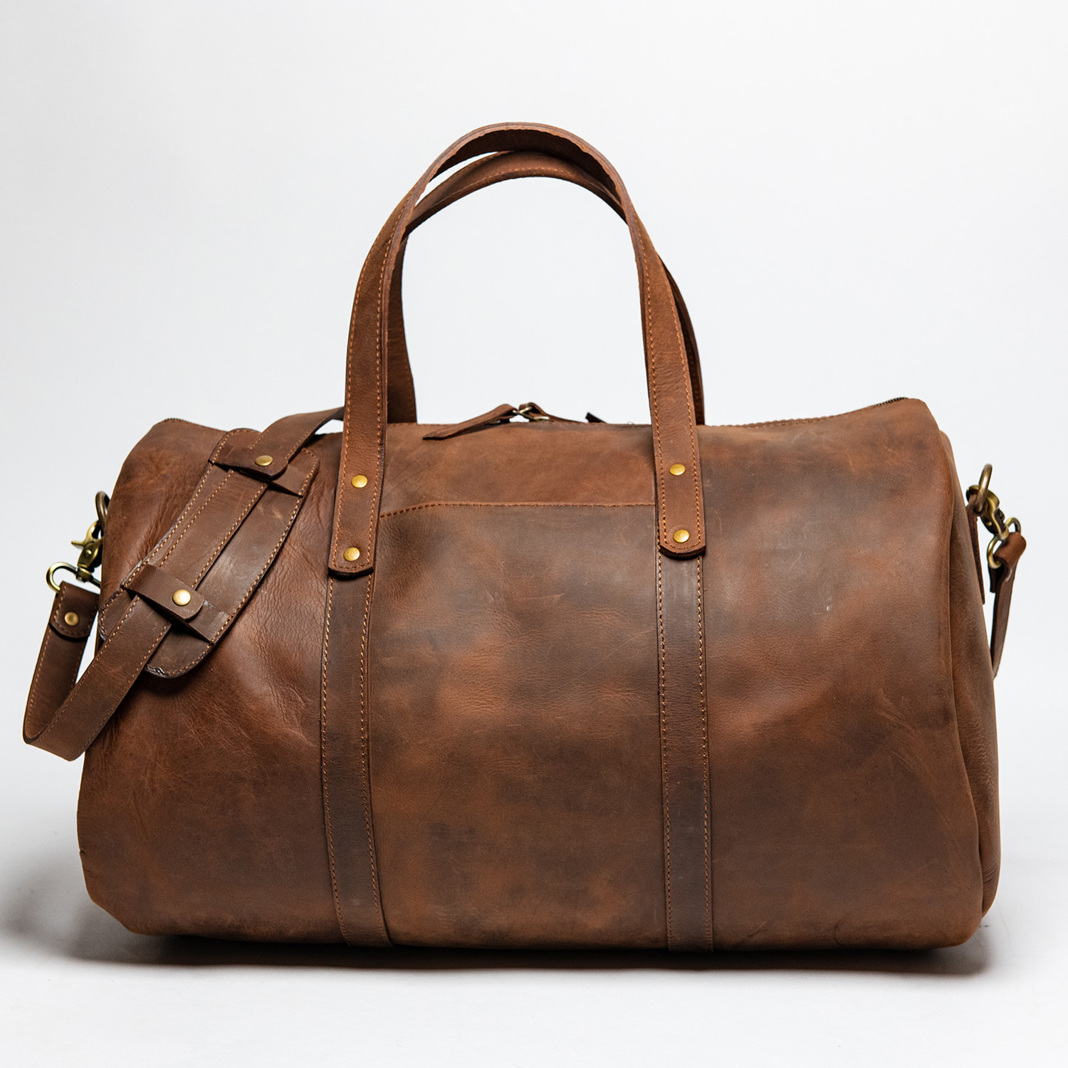 Download Leather Gym Bag 20" // Distressed Brown - HIDES Canada ...