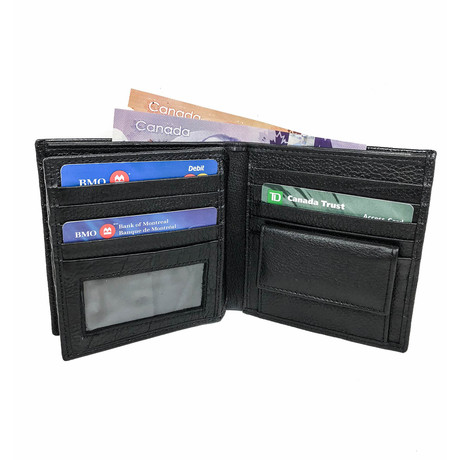 Leather Card Wallet // 21 Cards // Black