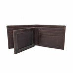 Leather ID Wallet // Brown Distressed