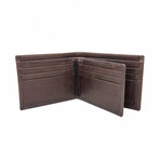 Leather ID Wallet // Brown Distressed