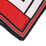 Givenchy // Split Abstract Bambi Scarf // Red