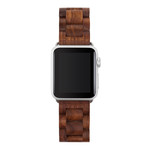 EcoStrap // Wooden Apple Watch Band // Walnut + Silver (Apple Watch 1-4 (38mm/40mm))