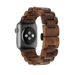 EcoStrap // Wooden Apple Watch Band // Walnut + Black (Apple Watch 1-4 (38mm/40mm))