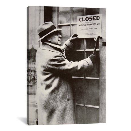 A US Federal Agent Closing A Saloon During Prohibition // American Photographer (18"W x 26"H x 0.75"D)