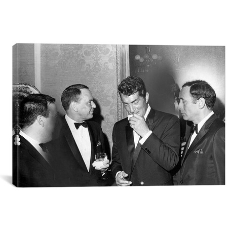 Frank Sinatra With The Rat Pack // Globe Photos, Inc. (26"W x 18"H x 0.75"D)