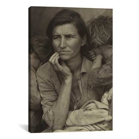 Migrant Mother, Nipomo, California, USA // Dorothea Lange (18"W x 26"H x 0.75"D)