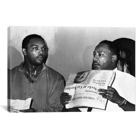 Jesse Jackson And Martin Luther King Jr // Movie Star News (26"W x 18"H x 0.75"D)