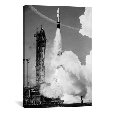 Missile Taking Off From Launch Pad // 1960s