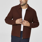 Hand Stitched Collared Jacket // Bitter Chocolate (2XL)