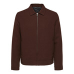 Hand Stitched Collared Jacket // Bitter Chocolate (2XL)