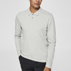Jon Long-Sleeve Polo // Medium Grey (L)