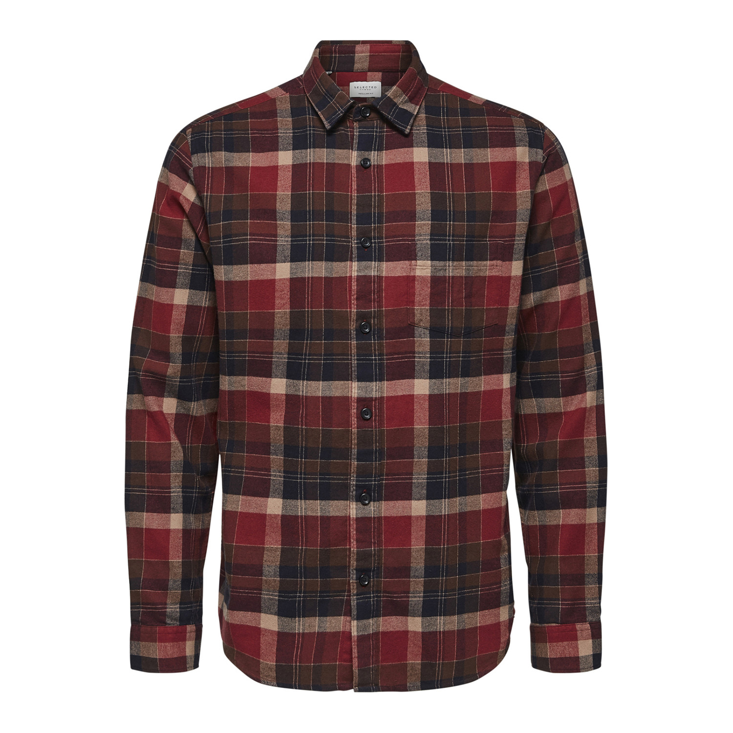 Regcarter Plaid Flannel // Rum Raisin (S) - Selected Homme - Touch of ...