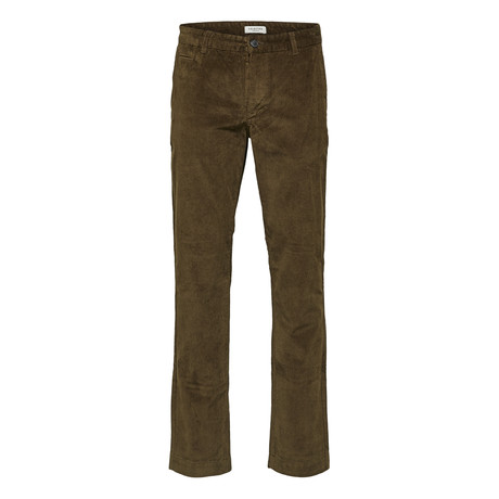 Ryan Straight Fit Cord Pants // Dark Green (29WX32L)