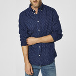 Nolan Button-Up // Dark Blue (2XL)