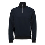 Priston Half Zip Track Sweat Jacket // Dark Sapphire (M)