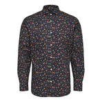 Bird Long-Sleeve Button-Up // Dark Blue (L)