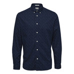 Nolan Button-Up // Dark Blue (2XL)