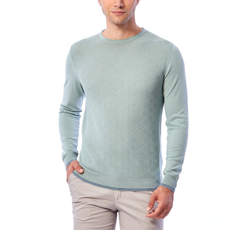 Crossed Pattern Sweater // Mint (XS)