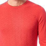 Crossed Pattern Sweater // Crimson Red (L)