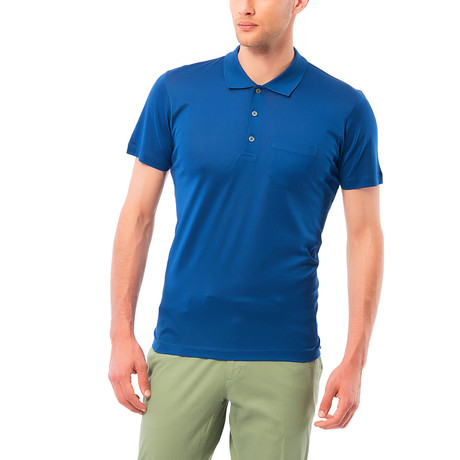 Solid Pocket Polo // Blue (S)