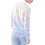 Gradient Button-Up Shirt // Beige + Blue (XL)