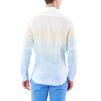 Gradient Button-Up Shirt // Yellow + Blue (S)