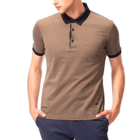 Contrast Collar Polo // Beige (S)