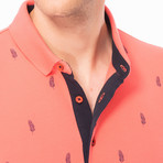 Wheat Pattern Polo // Vermilion (M)