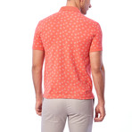 Flower Pattern Polo // Vermilion (L)