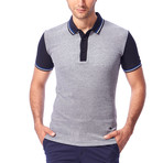 Double-Sided Polo // Dark Blue + Gray (M)