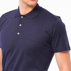 Solid Pocket Polo // Navy Blue (2XL)