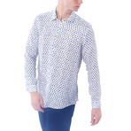 Blue Blot Patter Button-Up Shirt // Blue (L)