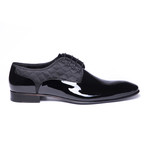 Quilted Top Leather Dress Shoe // Black (Euro: 44)