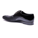 Textured Toe Patent Leather Dress Shoe // Black (Euro: 43)