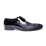 Textured Toe Patent Leather Dress Shoe // Black (Euro: 43)