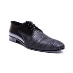 Textured Toe Patent Leather Dress Shoe // Black (Euro: 43)