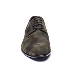 Suede Derby Shoe // Green Camo (Euro: 46)