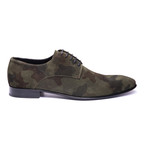 Suede Derby Shoe // Green Camo (Euro: 46)